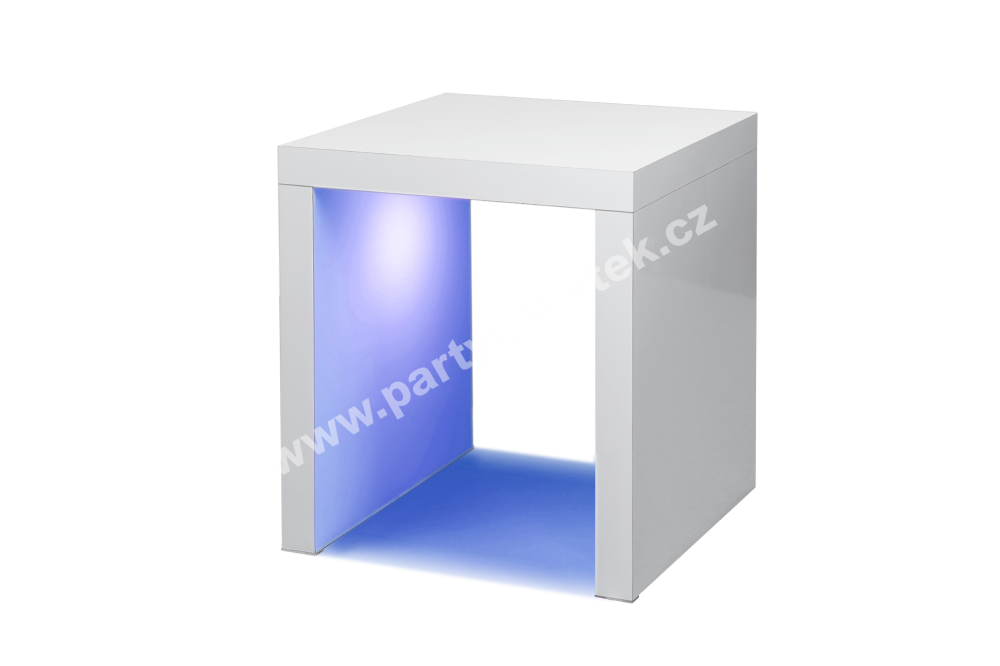 PARTY NÁBYTEK | Půjčovna nábytku, stolů, židlí a vybavení | Kavárenský stolek White Magic podsvícený_2