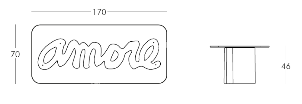 PARTY NÁBYTEK | Půjčovna nábytku, stolů, židlí a vybavení | Designový stolek Amore _2