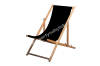 Folding canvas deckchair black