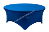 Blue round tablecloth elastic, for a table with a diameter of 180 cm