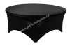 Black round tablecloth elastic, for a table with a diameter of 180 cm