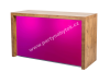 Vysoký stůl Woody Magic se svítící přepážkou  obdélník 180x70 cm