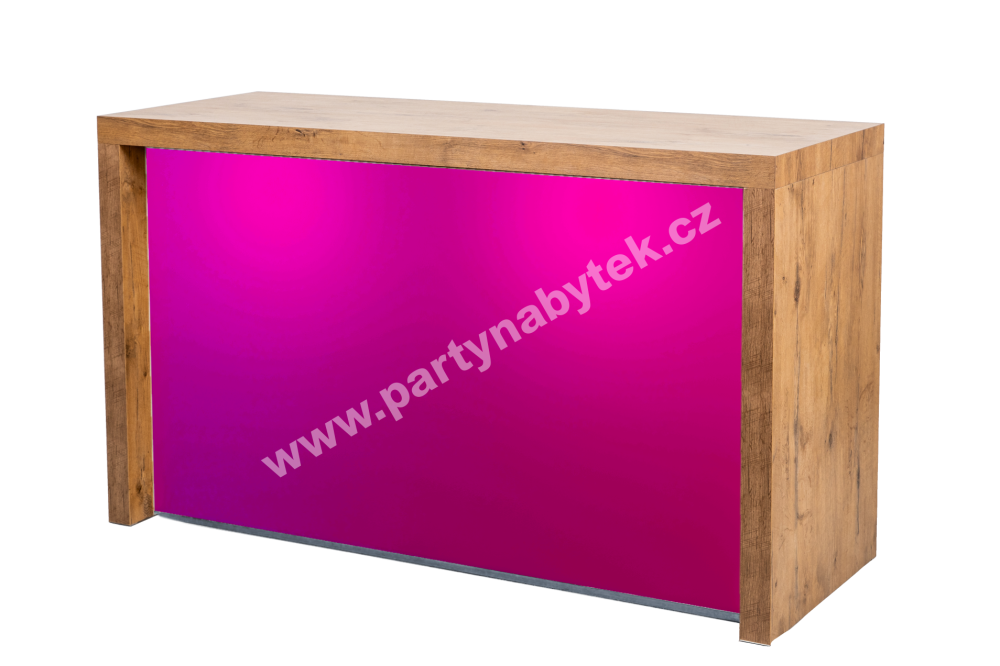 PARTY NÁBYTEK | Půjčovna nábytku, stolů, židlí a vybavení | Vysoký stůl Woody Magic se svítící přepážkou _1