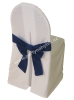 Bow for chair with cover blue