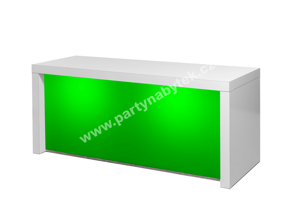 PARTY NÁBYTEK | Půjčovna nábytku, stolů, židlí a vybavení | Nízký stůl White Magic se svítící přepážkou_4