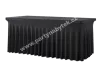 Elastic table skirting black for tables 152x76 cm