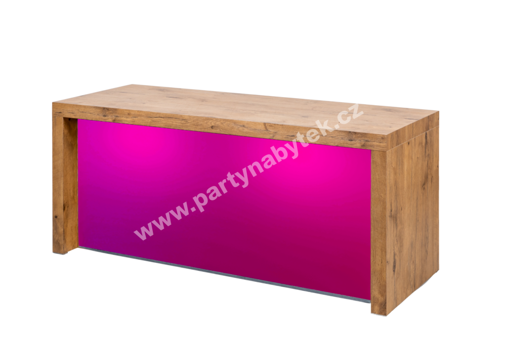 PARTY NÁBYTEK | Půjčovna nábytku, stolů, židlí a vybavení | Nízký stůl Woody Magic se svítící přepážkou_1