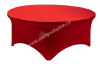 Red round tablecloth elastic, for a table with a diameter of 180 cm
