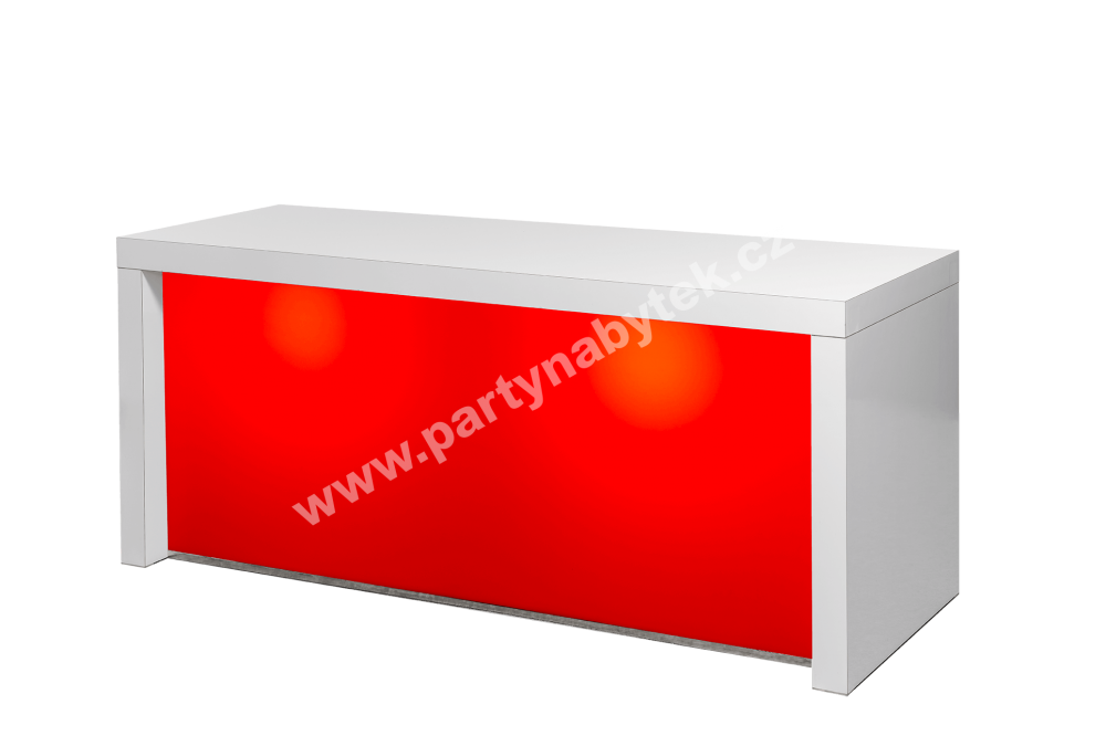 PARTY NÁBYTEK | Půjčovna nábytku, stolů, židlí a vybavení | Nízký stůl White Magic se svítící přepážkou_1