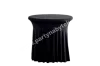 Elastic table skirting black for cafe tables, 80 cm dia