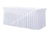Elastic table skirting white for tables 152x76 cm