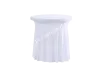 Elastic table skirting white for cafe tables, 80 cm dia