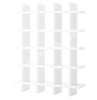 Policový regál  bílý 184x230 cm