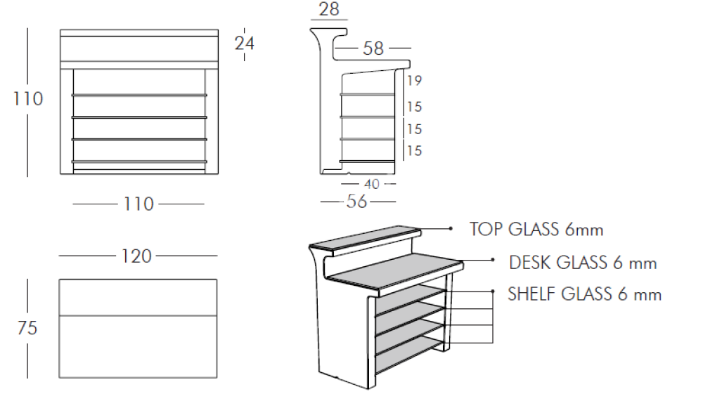 PARTY NÁBYTEK | Půjčovna nábytku, stolů, židlí a vybavení | LED svítící Break bar_5
