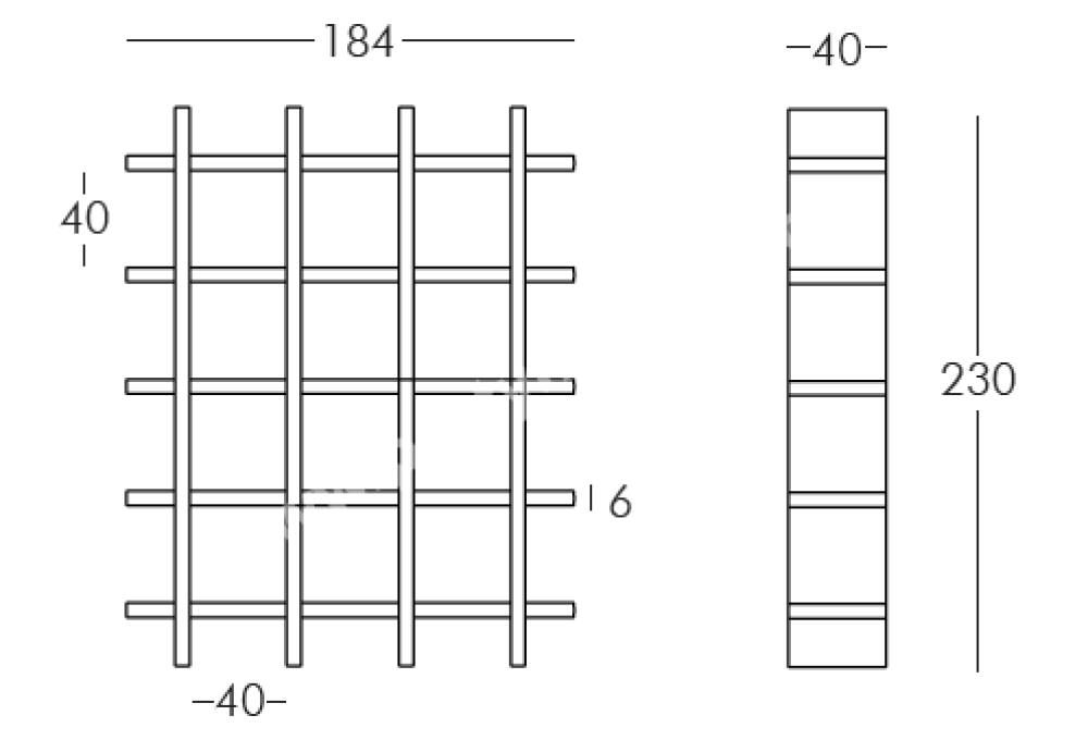 PARTY NÁBYTEK | Půjčovna nábytku, stolů, židlí a vybavení | Policový regál 184x230 cm_1