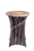 Bistro table with elastic tablecloth in wood motive diameter 80 cm