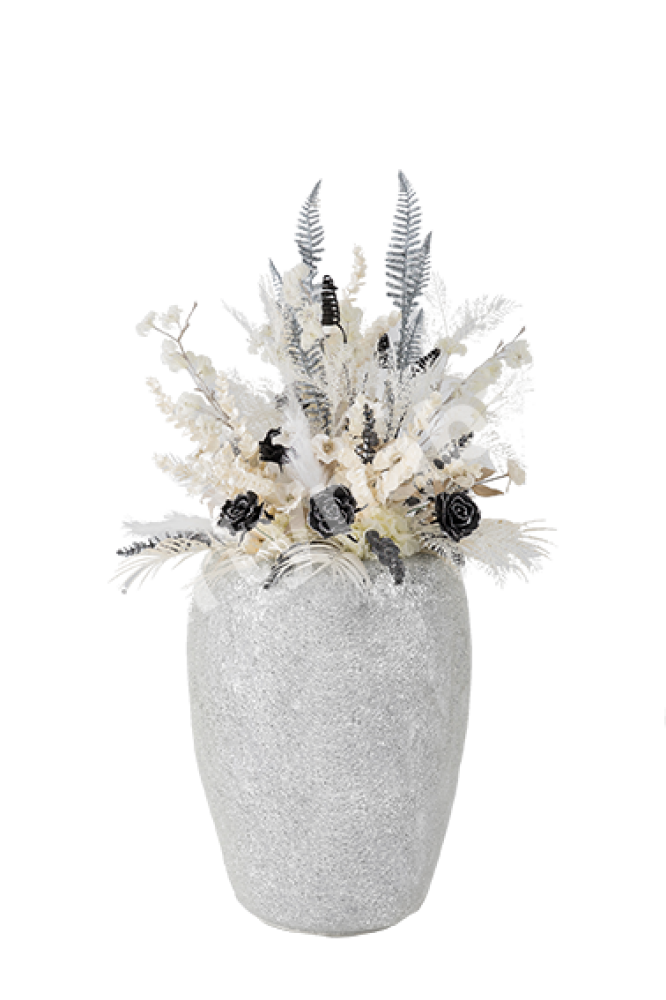 PARTY NÁBYTEK | Půjčovna nábytku, stolů, židlí a vybavení | Vase Mozaik silver- white