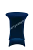 Bistro table with blue elastic tablecloth diameter 80 cm