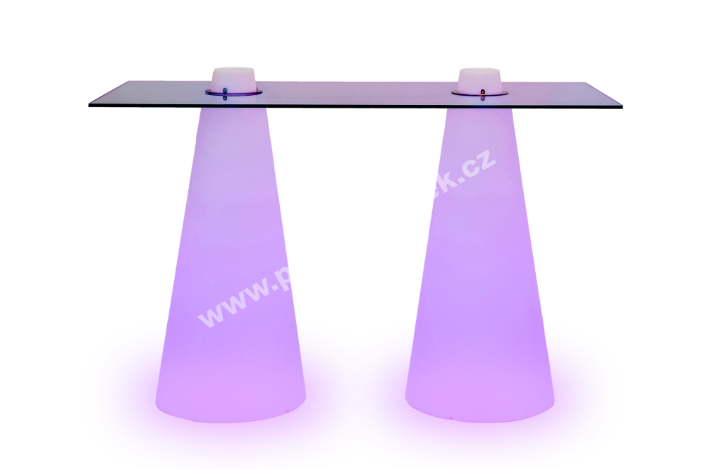 PARTY NÁBYTEK | Půjčovna nábytku, stolů, židlí a vybavení | LED illuminated Peak bar table_5