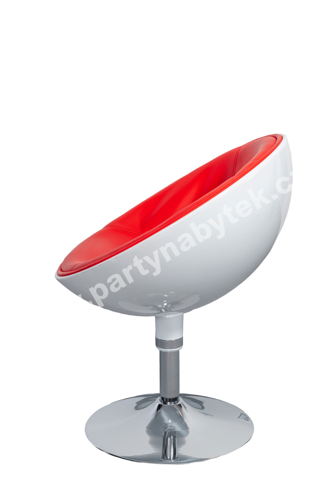 PARTY NÁBYTEK | Půjčovna nábytku, stolů, židlí a vybavení | Křeslo Půlměsíc červené