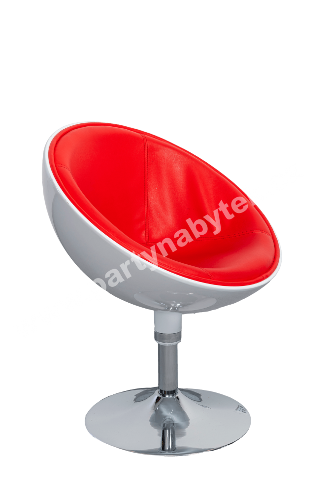 PARTY NÁBYTEK | Půjčovna nábytku, stolů, židlí a vybavení | Křeslo Půlměsíc červené