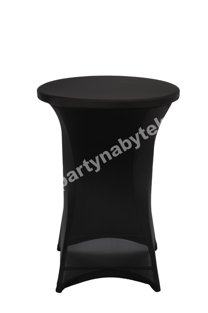 PARTY NÁBYTEK | Půjčovna nábytku, stolů, židlí a vybavení | Bistro table with black elastic tablecloth_5