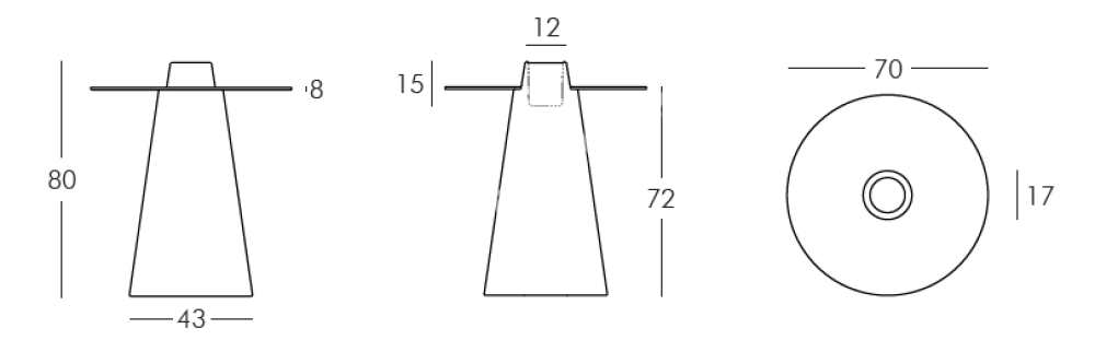 PARTY NÁBYTEK | Půjčovna nábytku, stolů, židlí a vybavení | LED svítící kavárenský stolek Peak_5