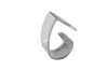 Clip for skirting large, height 3 cm