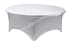 White round tablecloth elastic, for a table with a diameter of 150 cm