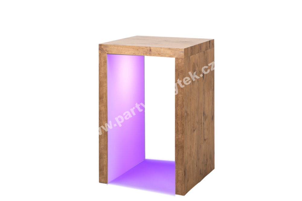 PARTY NÁBYTEK | Půjčovna nábytku, stolů, židlí a vybavení | Backlit bistro table Woody Magic_4