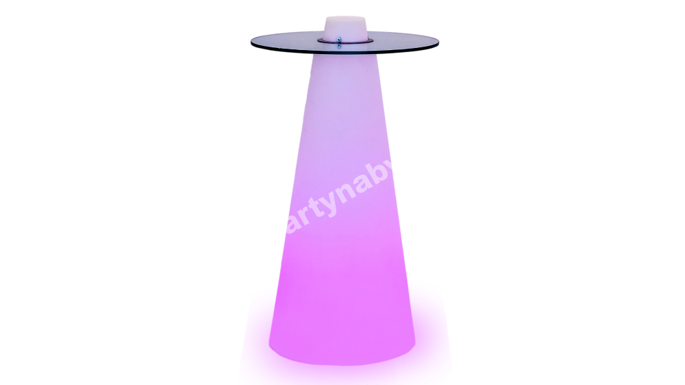 PARTY NÁBYTEK | Půjčovna nábytku, stolů, židlí a vybavení | LED illuminated Peak bistro table_7