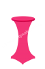 Bistrostůl s růžovým elastickým ubrusem pr.60 cm