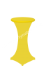 Bistrostůl se žlutým elastickým ubrusem pr.60 cm