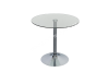 Kavárenský stolek se skleněnou deskou kulatý pr.80 cm