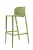 Židle barová Bea světle zelená s opěrkou