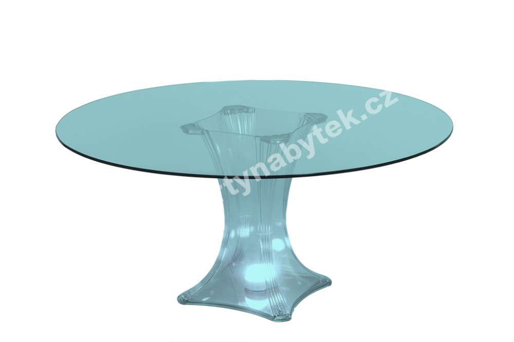 PARTY NÁBYTEK | Půjčovna nábytku, stolů, židlí a vybavení | Jídelní stůl skleněný svítící_7
