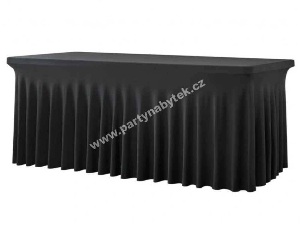 PARTY NÁBYTEK | Půjčovna nábytku, stolů, židlí a vybavení | Skirting (potah) elastický černý_2