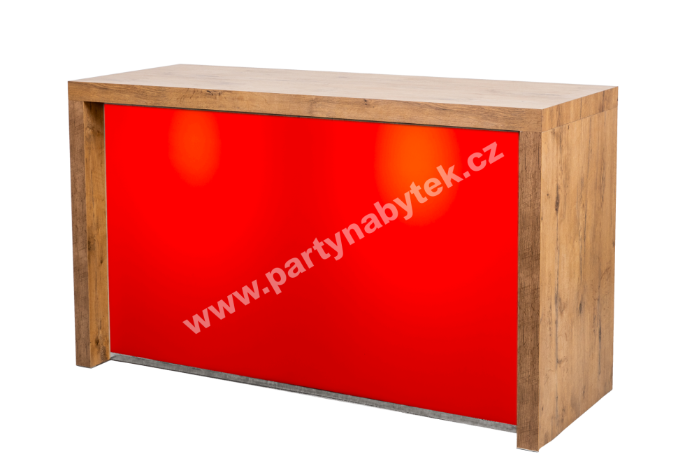 PARTY NÁBYTEK | Půjčovna nábytku, stolů, židlí a vybavení | Vysoký stůl Woody Magic se svítící přepážkou _1
