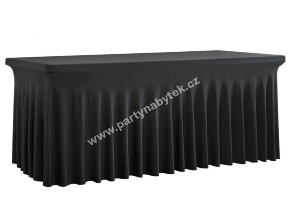 PARTY NÁBYTEK | Půjčovna nábytku, stolů, židlí a vybavení | Skirting (potah) elastický černý_3