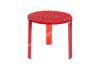 Ministolek T-table průhledný červený, pr.50 cm