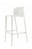 Židle barová Bea  bílá s opěrkou