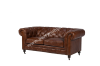 Pohovka Chesterfield kožená, dvoumístná