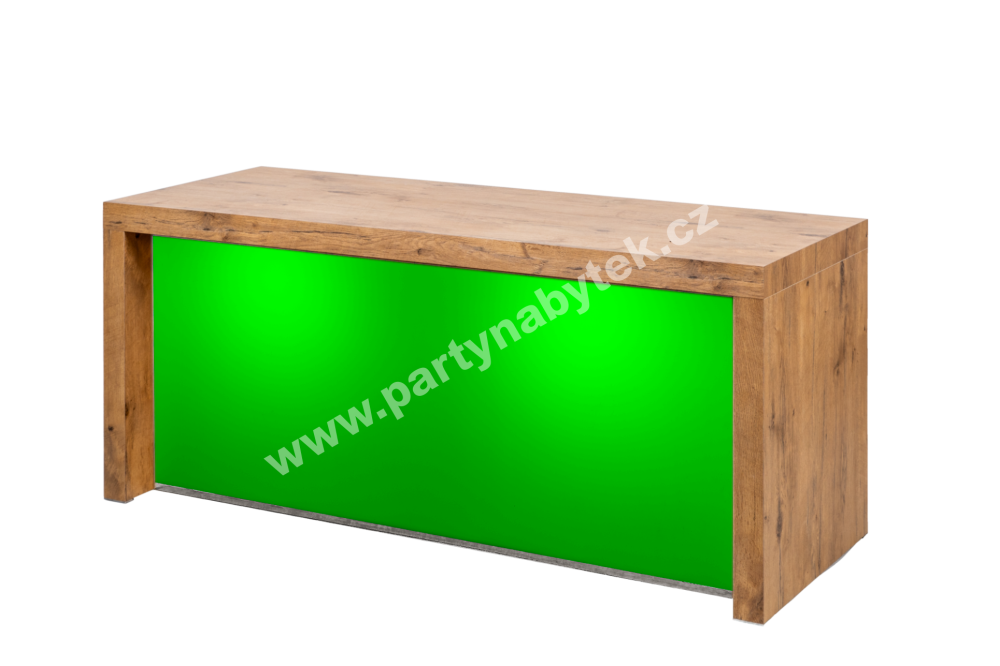 PARTY NÁBYTEK | Půjčovna nábytku, stolů, židlí a vybavení | Nízký stůl Woody Magic se svítící přepážkou_1
