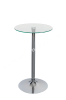 Bistrostůl se skleněnou deskou kulatý pr.60 cm