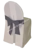 Bow for chair with cover grey