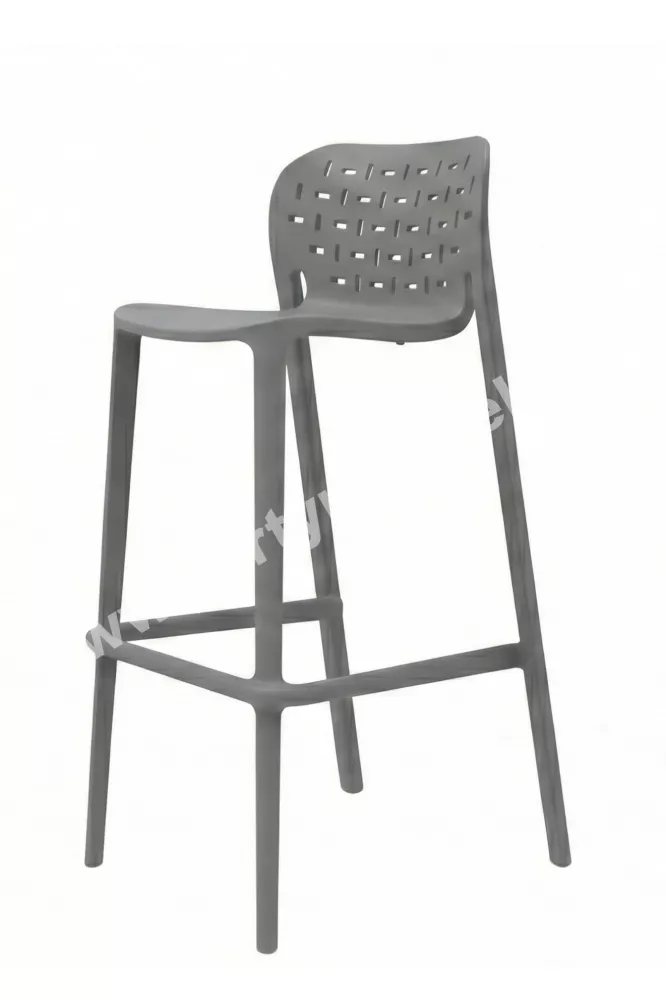 Židle barová Bea šedá