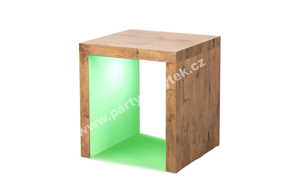 PARTY NÁBYTEK | Půjčovna nábytku, stolů, židlí a vybavení | Kavárenský stolek Woody Magic podsvícený_2