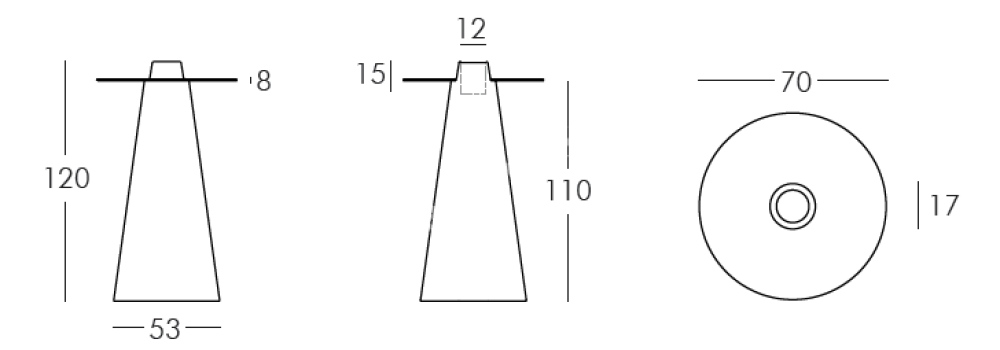 PARTY NÁBYTEK | Půjčovna nábytku, stolů, židlí a vybavení | Bistrostůl Peak černý_2
