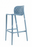 Židle barová Bea modrá s opěrkou