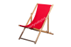 Folding canvas deckchair red